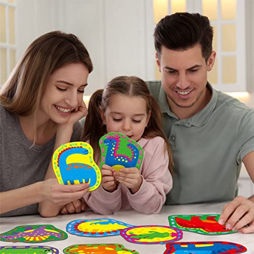 SpriteGru 9 Pieces Kids Lacing Cards, Double Sided Sewing Cards in 9 Dinosaurs with 9 Colorful Laces, Imagination Development Lacing Toys Games for Children Educational and Learning Activity - color: Dinosaurs