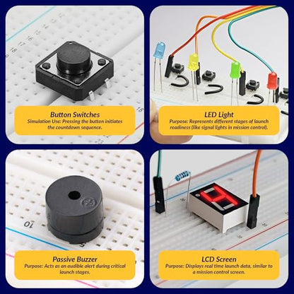 LINGO Countdown to Launch STEM Coding Kit - Build, Code & Explore Rocket Launch Concepts - Science Kits for Ages 13+ Years for Birthdays & Holidays