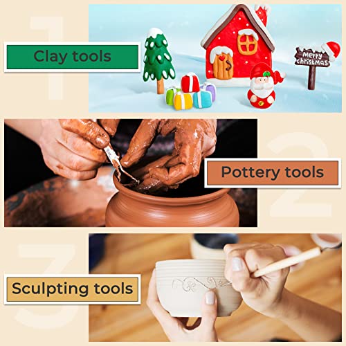 JETMORE 35 Pcs Clay Sculpting Tool Kit, Clay Cutters, Pottery Tools for DIY - color: 35 Pack