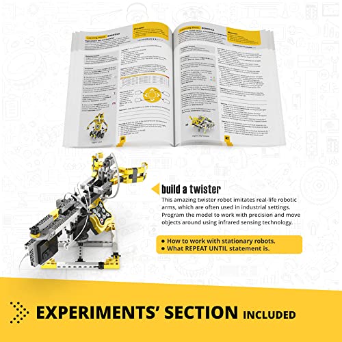 Engino: Discovering STEM - Robotics: Mini ERP 2.0-8 Robot Models, Toy Brick Building Set, Motorized, Snap-Fit, Coding-Programing Experiments, Kid 9+