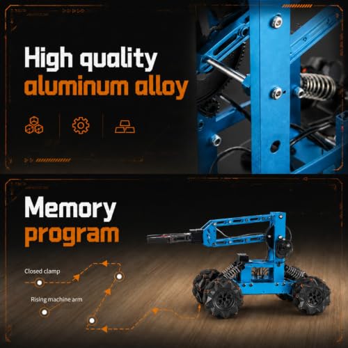 VANLINNY Robot Arm,STEM Project for Boys Age 8-12,Robotic Kit for Aged 12-16,Educational Science Kits for Kids, Building Experiment Robotics Set Project Gifts for 8 9 10 11 12 Years Old Teens