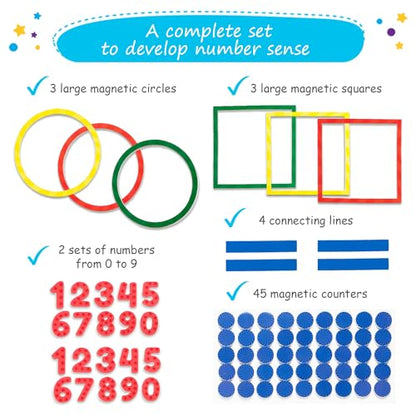 Simply Magic 75 PCS Colorful Magnetic Number Bonds - Number Bond Game