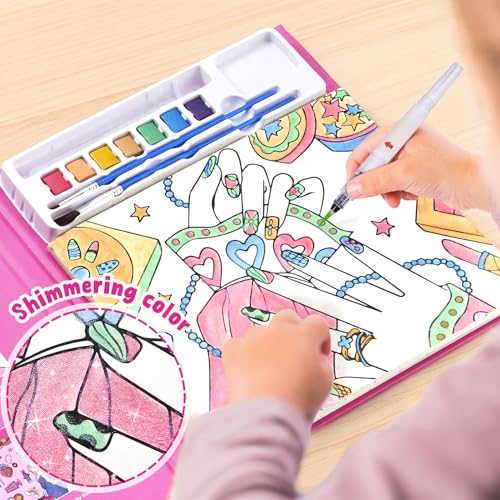 JoyCat Paint with Water Coloring Books for Toddlers (Makeup & Manicures) - style: Makeup & Manicures