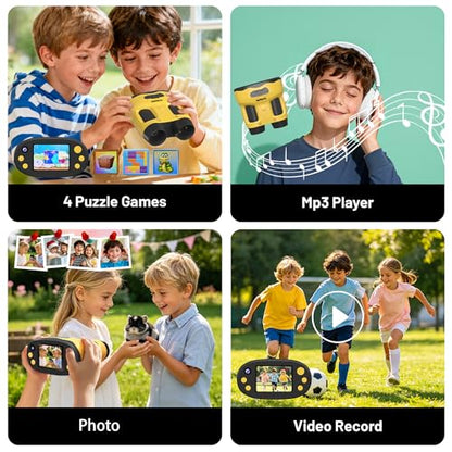 1000X Handheld Microscope for Kids 2.0" Screen 32GB Card Included - color: Yellow