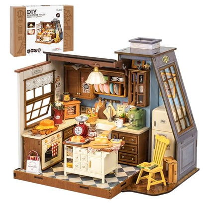 Rolife Baking Kitchen DIY Miniature House Kit with LED Lights - color: Baking Kitchen