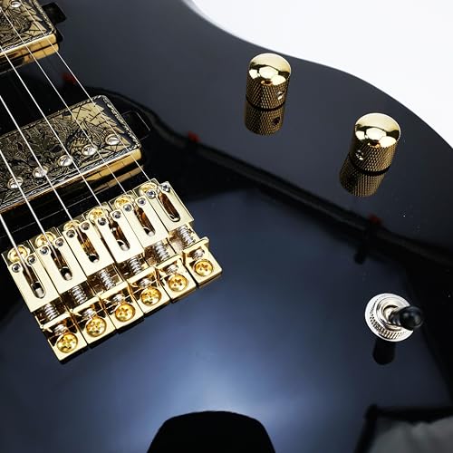 Pack of 6 10.5mm Single String Guitar Bridge Zinc Alloy Individual Fixed Hardtail Bridge for 6 String Electric Guitar Replacement Parts Gold - color: Gold