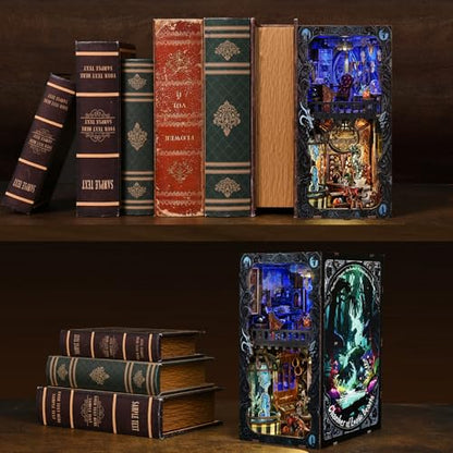 TOYQI Book Nook Kit, DIY Miniature Dollhouse Kit for Adults and Teens - color: Magical Creatures