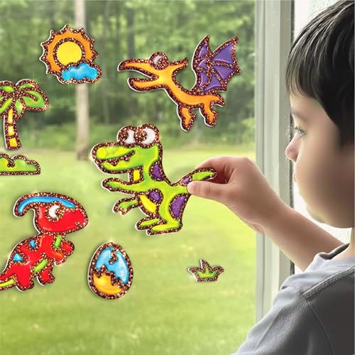 Imagimake DIY Jelly Stickers - Dino, 25+ Stickers, Low-Mess Art Kit - style: Dino