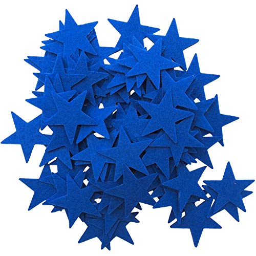 Playfully Ever After 1.5 inch Stiff Felt Stars 88pc (Blue) - color: Blue
