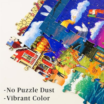 1000 Piece Round Jigsaw Puzzle for Adults - Crystal Rainbow Music - color: B-crystal Music