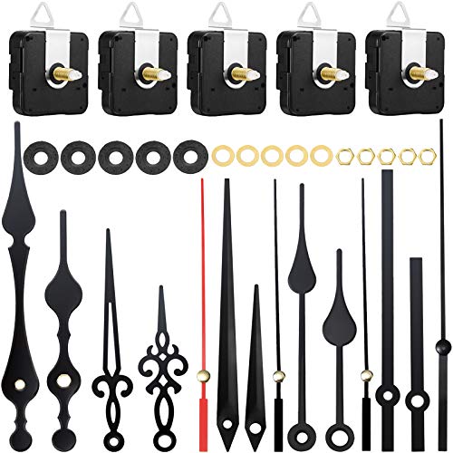 Hicarer 10 Pack Quartz Clock Mechanism Kit Long Shaft, 20 mm / 0.8 Inches - size: 0.8 inch