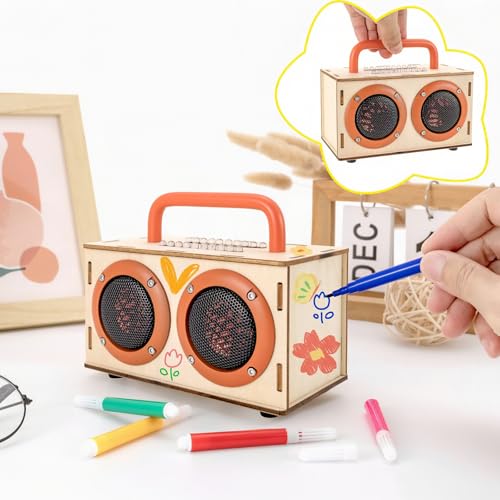 DIY Bluetooth Speaker Kit for Kids 8-10 - STEM Kits Science Project Toys - color: Orange