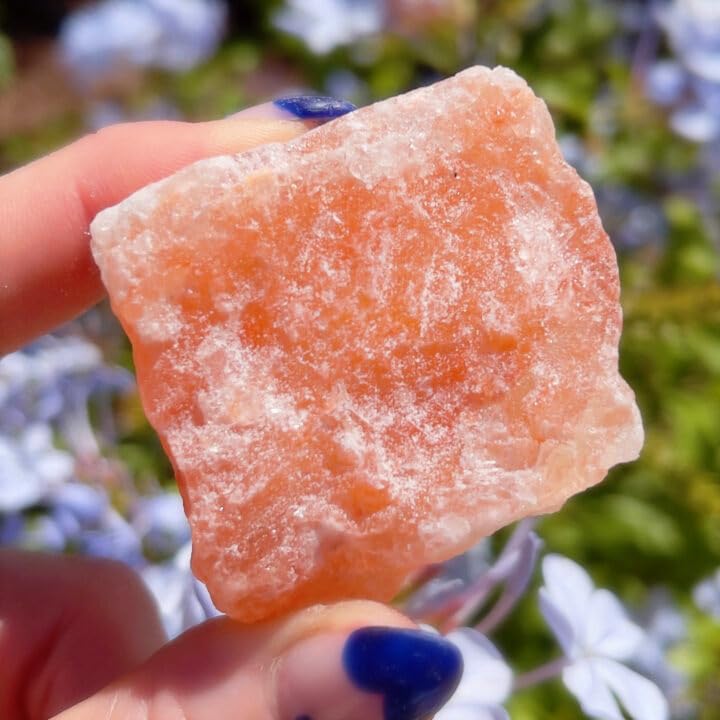 Zenkeeper 1 Lb Large Raw Himalayan Salt Crystal Rough Himalayan Quartz Natural Orange Salt Stone Crystal Stone Mineral Specimen Gemstone Healing Crystals and Stones - color: Himalayan Quartz (Orange Salt Stone)
