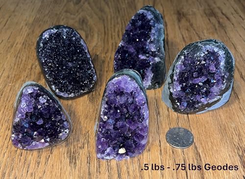 Premium Natural Amethyst Crystals Geode 0.5-0.75 lbs Healing Crystal Stones - size: 0.5 pound - 0.75 pound