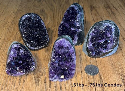 Premium Natural Amethyst Crystals Geode 0.5-0.75 lbs Healing Crystal Stones - size: 0.5 pound - 0.75 pound