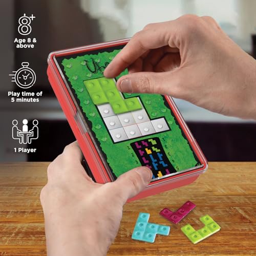 Ubongo: The Brain Game to Go – Solo Tile-Fitting Puzzle Game with 200 Puzzles and 4 Difficulty Levels for Ages 8 and Up by Thames & Kosmos