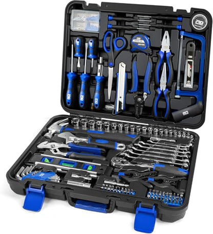 Prostormer 259-Piece Tool Kit, General Household Hand Tool Set, Blue - color: Blue