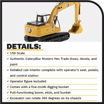 1:50 Caterpillar 323 GX Hydraulic Excavator - High Line Series by Diecast Masters