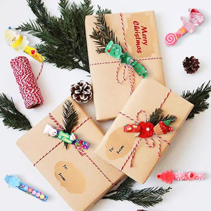 JOICEE 60 Set DIY Christmas Clothespins Kit Cheer Pins Spirit Clips - color: Christmas