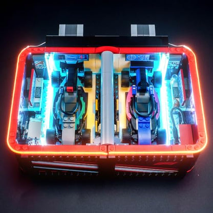 LED Lighting Compatible with Lego F1 Garage & Mercedes-AMG & Alpine Cars 60444, Light Kit Compatible with Lego 60444, NOT Included The Model Set