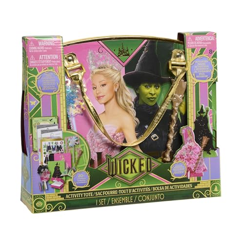 Universal Wicked Activity Tote - Kids Arts & Crafts Set with Fabric Characters, Stickers, Crown & Dress-Up Activities, Portable Craft Kit Ages 3+