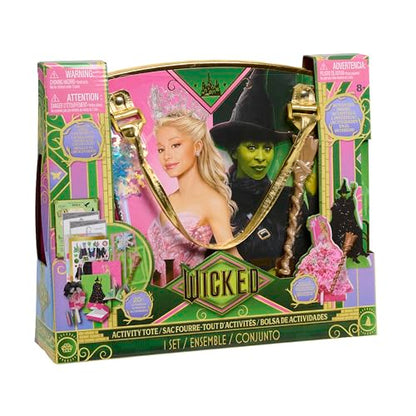 Universal Wicked Activity Tote - Kids Arts & Crafts Set with Fabric Characters, Stickers, Crown & Dress-Up Activities, Portable Craft Kit Ages 3+
