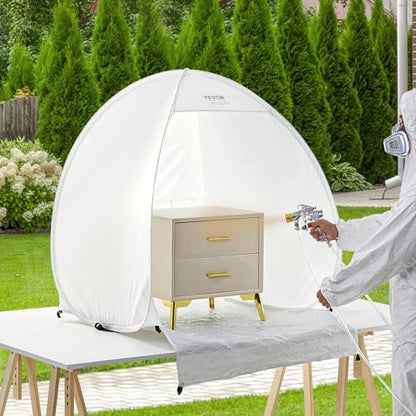 VEVOR Paint Booth Tent, 40 x 35 x 40 in Pop-Up Portable Spray Paint Tent with Built-in Floor, Exhaust Window and Storage Bag, Foldable Paint Booth for Furniture, DIY Hobby Tool Painting Station - size: L40*W35*H40inch