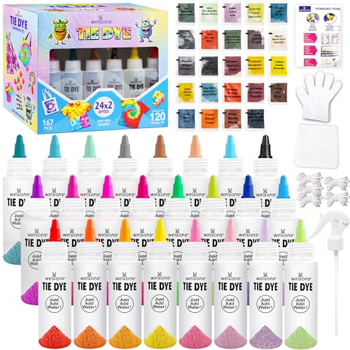 24 Colors Tie Dye Kit, Fabric Dye Set for Kids Adults Parties - color: 24 COLORS