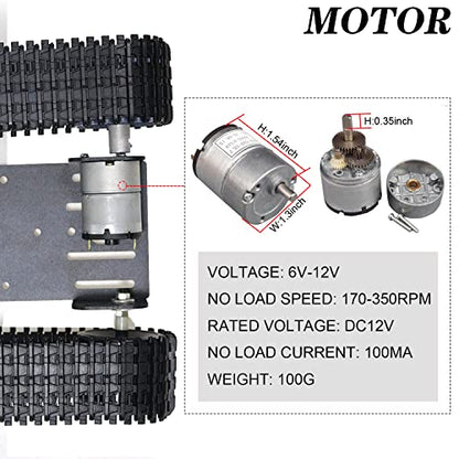 Premium Intelligent 2WD Tank Robot Chassis Platform with 2PCS DC Motors & Plastic Track, RC STEAM Science Kit Compatible with PS2, WiFi, Bluetooth for School Scientific Education, Robotic Competition - color: Blue