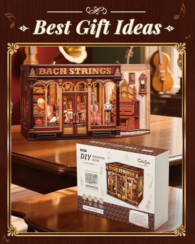 Book Nook Kit for Adults, DIY Miniature Dollhouse Kit (Bach Strings) - color: Bach Strings