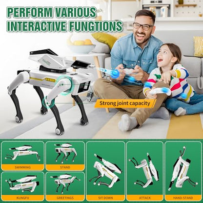 Shoot Robot Dog - Interactive STEM Pet with Voice Control, 30+ Actions & APP Programming, Durable Design for Kids Age 6+ (Compatible with iOS/Android) - style: shoot robot dog