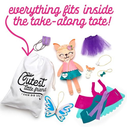 Craft-tastic – Make a Fox Friend Craft Kit – Learn to Make 1 Easy-to-Sew Stuffie with Clothes & Accessories - style: Make a Fox Friend Craft Kit
