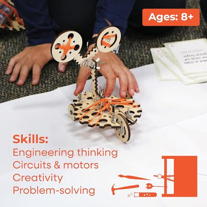 Tinkering Labs STEM Kits for Kids Age 8-10 | Inventors Kids Science Kit, Robot Building, and Engineering with Electricity Circuits | Coolest DIY Toys and Best Birthday Gifts for 10 Year Old Boy Girl