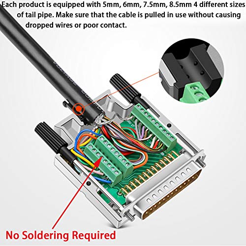DB25 Solderfree Serial to 25 pin Terminal Thinner Female Adapter - style: Female Metal
