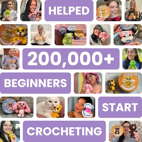 Cookie Box Crochet Kit for Beginners, Jellyfish Jenny - color: Pink and Purple