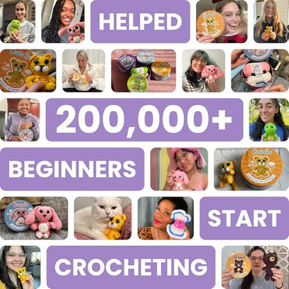 Cookie Box Crochet Kit for Beginners, Jellyfish Jenny - color: Pink and Purple