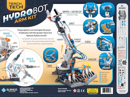 TEACH TECH Hydrobot Arm STEM Hydraulic Building Toy for Kids Ages 12+
