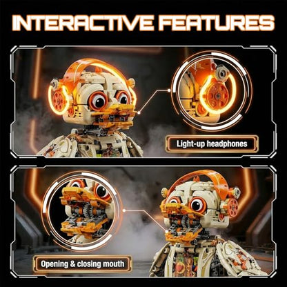 Mechanical Duck Building Block Set Gear-Driven Animal Model with Rotating Head Moving Wings and Motor Drive Module Mechanism Creative Gift for and Adults Birthday Idea 1168 PCS ﻿ - color: Mechanical Duck With Motor