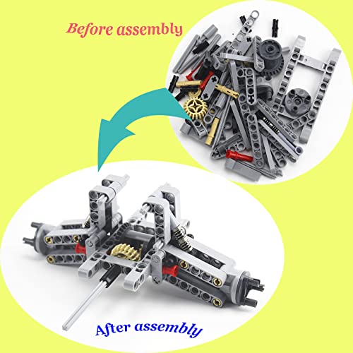 Technical Car Parts Toy Off-Road Rear Suspension System Compatible with All Major Brands Building Block Technical Parts Kit DIY Accessories (78Pcs)