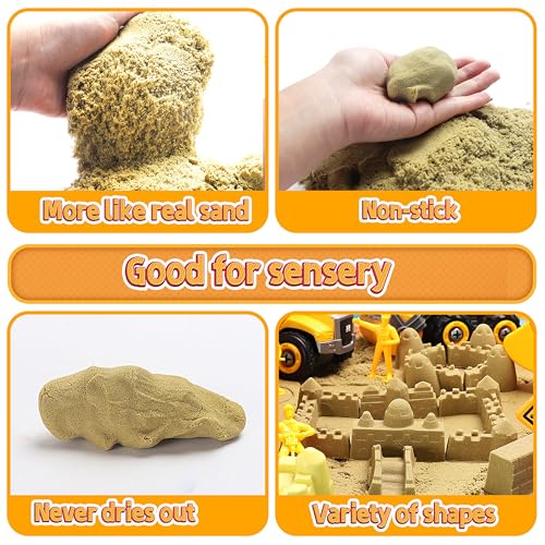 YIDESTARS Sensory Bin Large Take Apart Trucks for Toddlers 3+