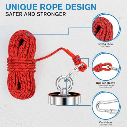 FINDMAG 700 LBS Magnet Fishing, 2.95 Inch Strong Fishing Magnet Kit - color: Rectangular Toolbox, size: 2.95 inches(75mm)-700lb