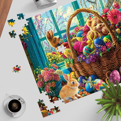 Puzzles for Adults 1000 Pieces, Jigsaw Puzzle for Adults, Fun Challenging Puzzle, A Basket of Easter Egg Wonders Puzzles Game, Interlock Perfectly No Dust, Gifts for Easter Earth Day - color: Easter Egg