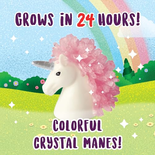 MindWare Crystal Growing Kit Unicorns – STEM Science Experiment for Kids, Grow Sparkling Crystals on Unicorn Figurines, Ages 8 and Up