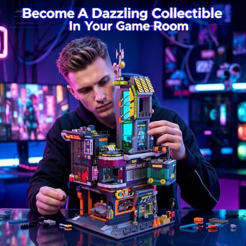 Cyber-Punk House Building Set for Adult, City Repair Station Model