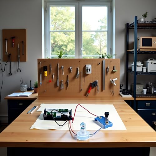 Small Bulb Lights Up Experiment Kit, Electrical Circuit Experiment Kit, Basic Physic Science Playset Educational Kit DIY Physics Experiment Model Kit