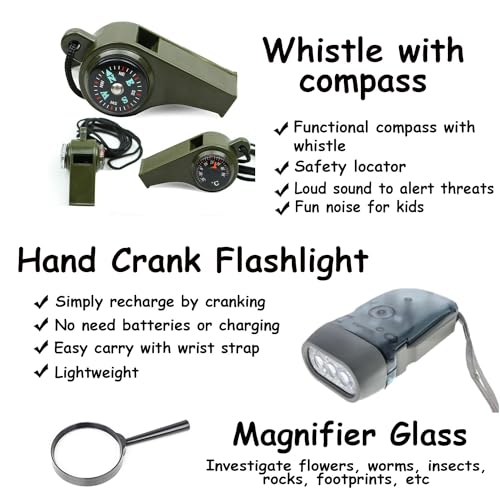 Outdoor Adventure Set for Kids - Camouflage Camping Exploration Toys with Walkie-Talkies - Backyard Explorer Gear for Boys and Girls
