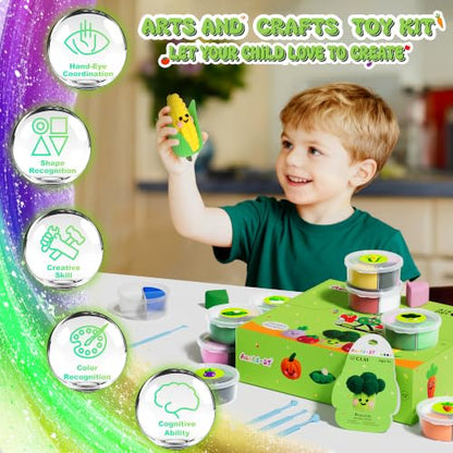 Aestd-ST Air Dry Clay Kit - Vegetable Theme, Modeling Clay for Kids - color: Vegetable Theme