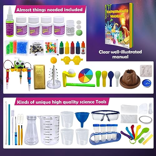 UNGLINGA 150 Experiments Science Kits for Kids Chemistry Lab S.T.E.MToys - style: science kit with 150 experiments