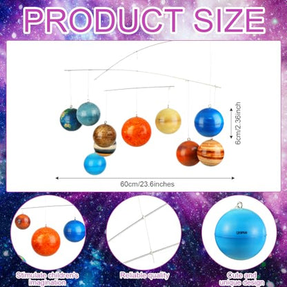 Hollowfly 3D Solar System Mobile Kit Vbs Hanging Planets Outer Space Decor