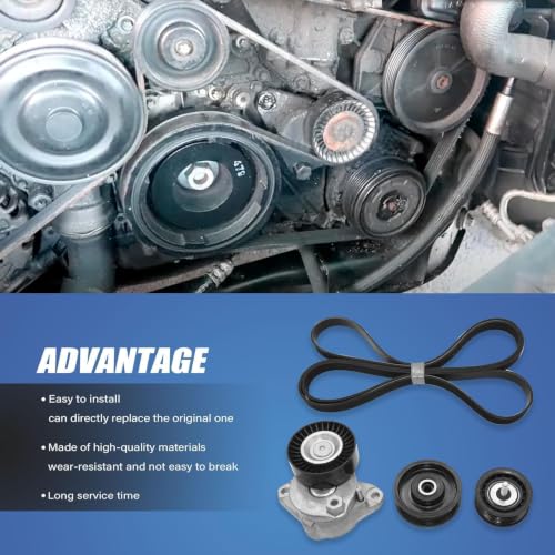 Priprilod Serpentine Belt Tensioner Idler Pulley Kit For Mercedes-Benz M272